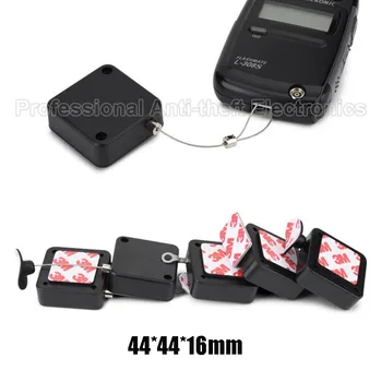 

square Retractable Anti-theft pull box recoiler with steel wire 50pcs