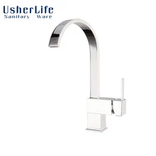 Usherlife кухня хромированный умывальник смесители смеситель для кухни латунь кран на бортике горячей и холодной водопад смеситель torneira