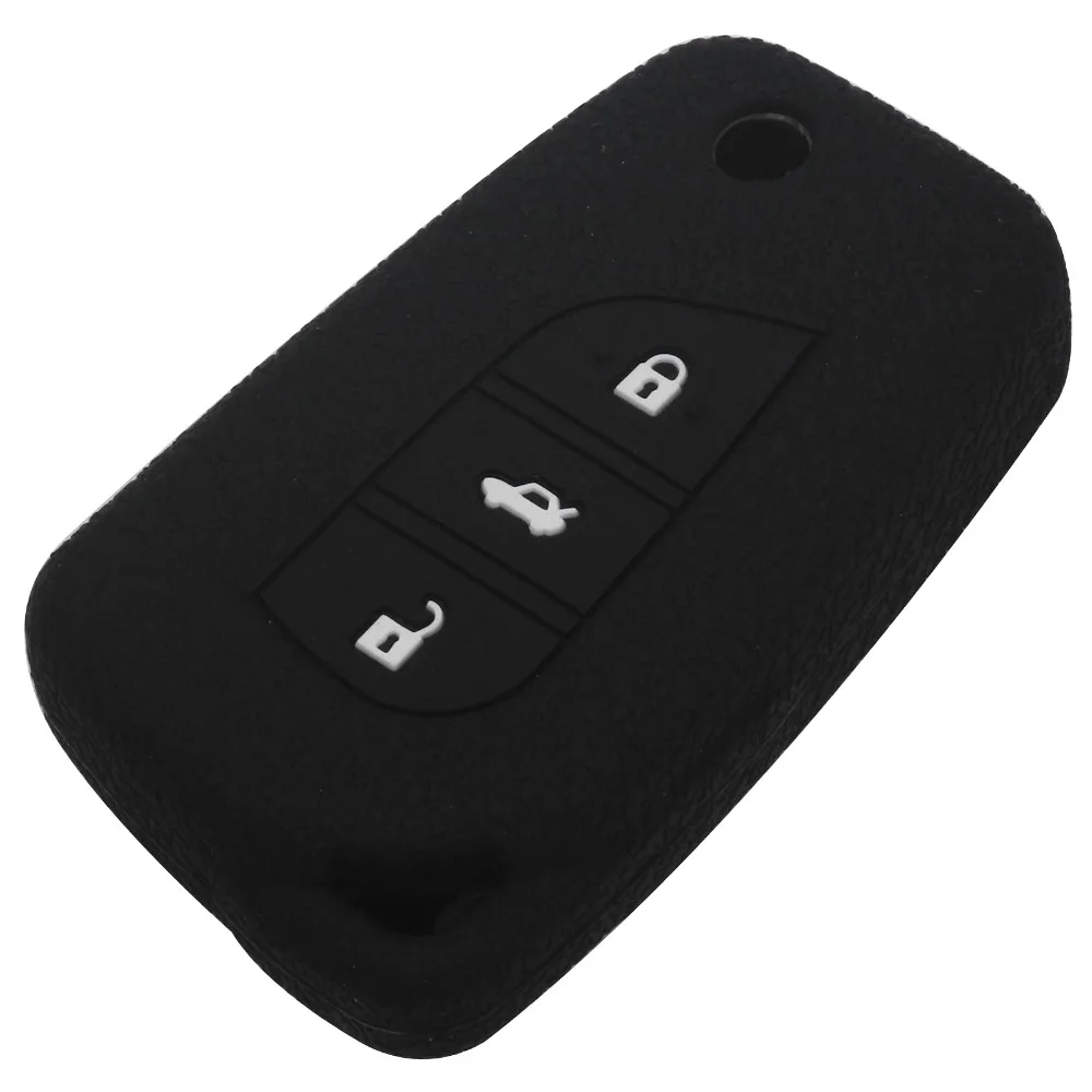 Silicone Flip Car Key Case Cover Set For Toyota Camry Highlander Corolla Prado REIZ Crown RAV4 fob Cover Protect Holder key case cover,remote control case cover
