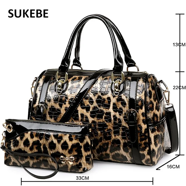 2017 New Fashion Leopard Print Bags Two Piece Per Set Wallet 2017 New Fashion Leopard Print Bags Two Piece Per Set Wallet Handbags Women Bag Shoulder Crossbody