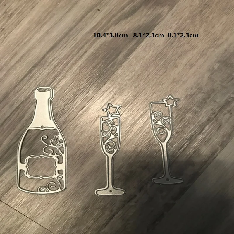 

Wine glass Metal Die Cuts Cutting Dies For Scrapbooking Embossing Decorative Crafts DIY Wedding Paper Cards New