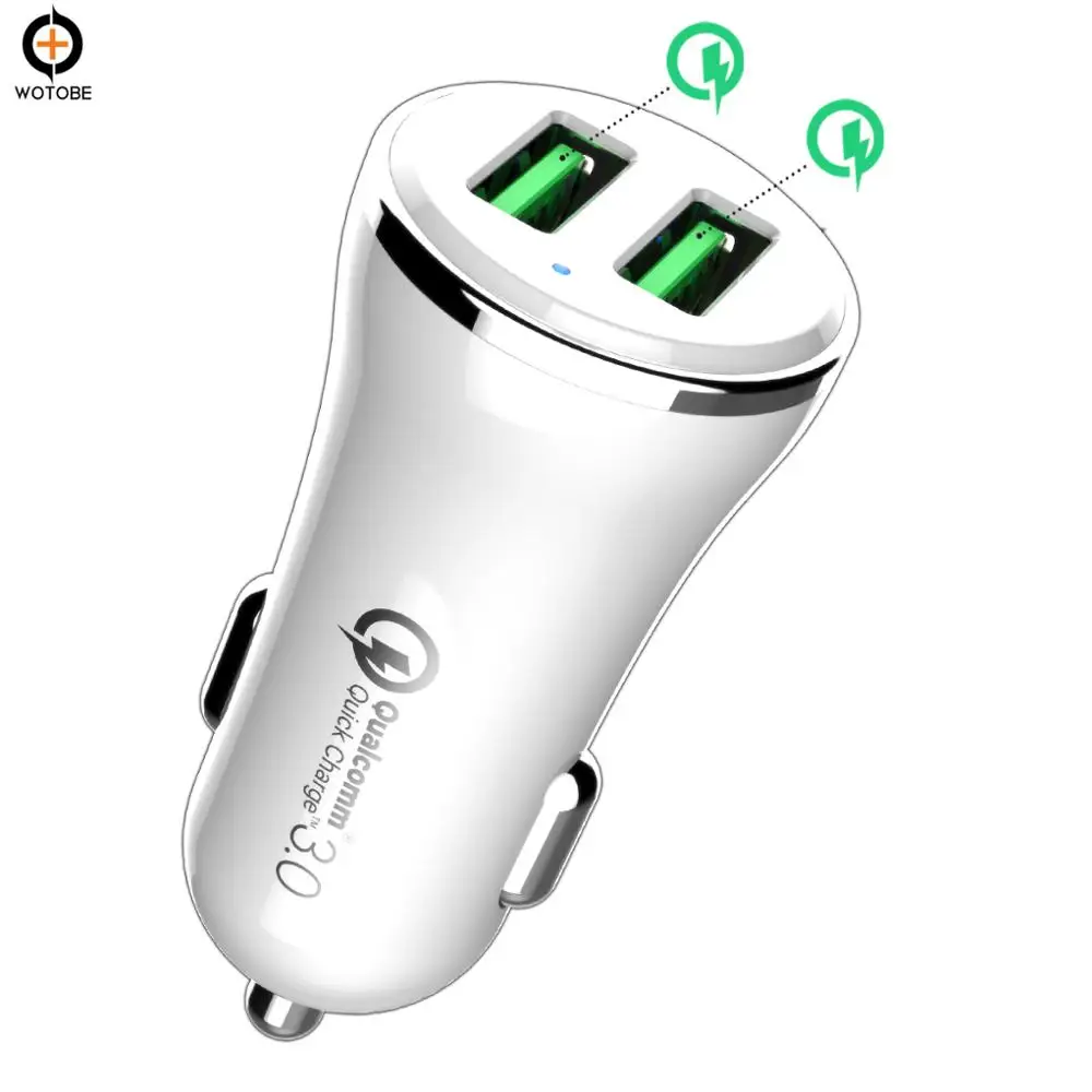 QC 3.0 Double Port Fast Car Charger 2 Ports 36W Quick Charging 3A USB C Cable For iPhone 7 8 XS mate 20 P30 S9 S10 note 9 S10 QC 3.0 Double Port Fast Car Charger 2 Ports 36W Quick Charging 3A USB C Cable For iPhone 7 8 XS mate 20 P30 S9 S10 note 9 S10