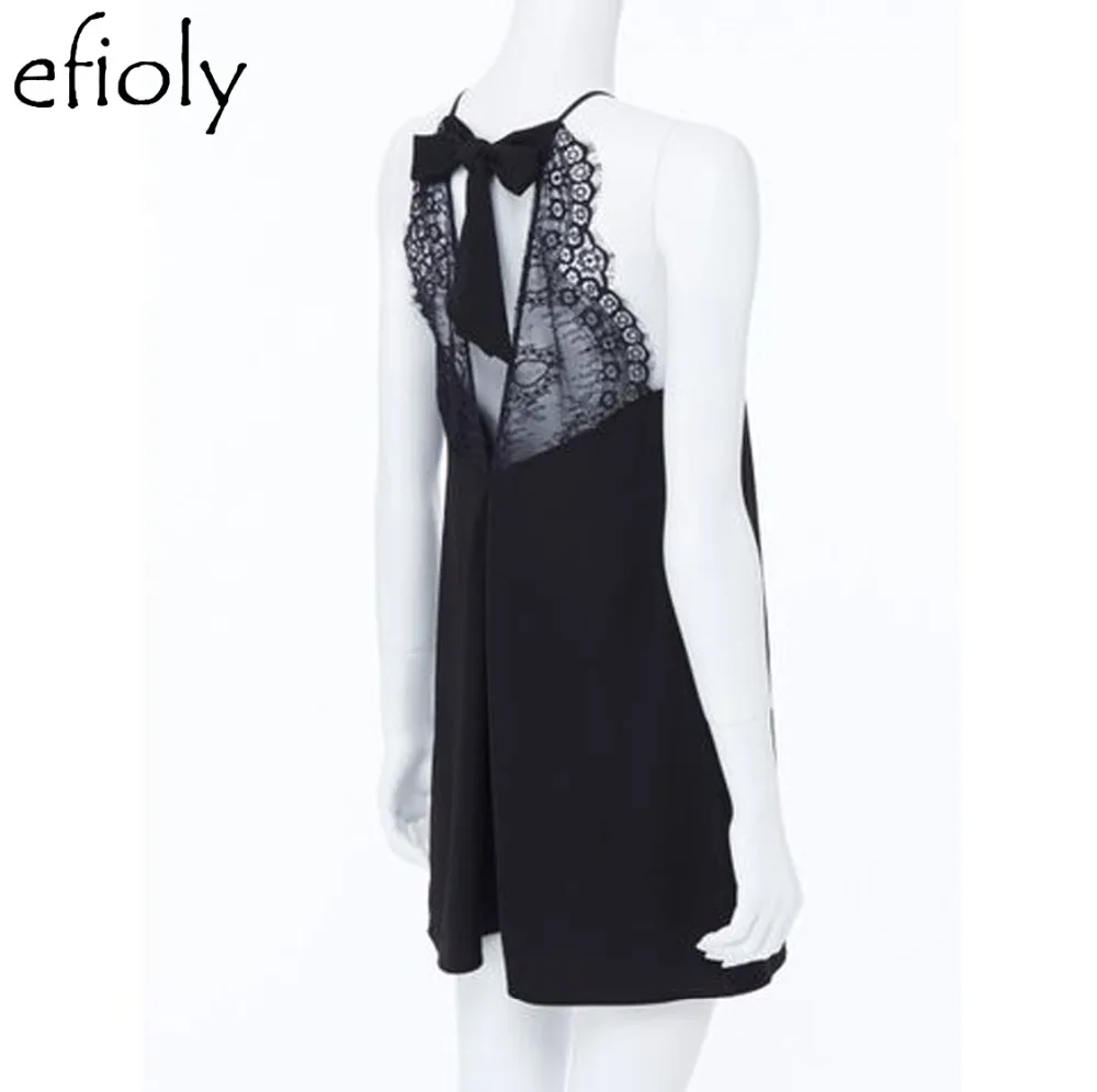 

EFIOLY Robe Simulation Silk Nightgown Sling Round Neck Sleepwear Women Sexy Lace Beauty Bback Home Service Pijamas Women