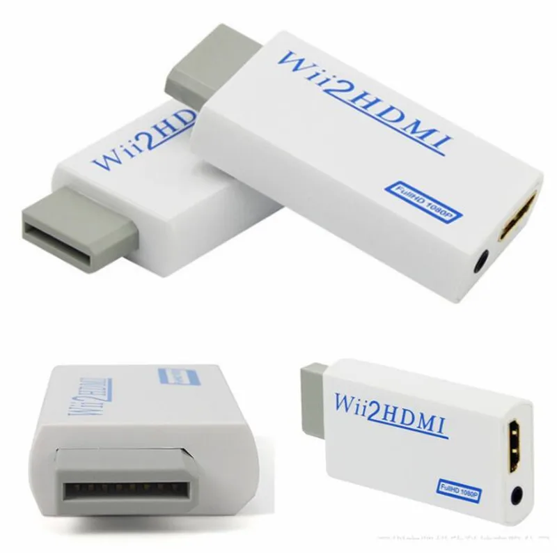  50 pz/lotto Wii a HDMI Adattatore Convertitore di Supporto Full HD 720 P 1080 P 3.5mm Audio Wii2HDM