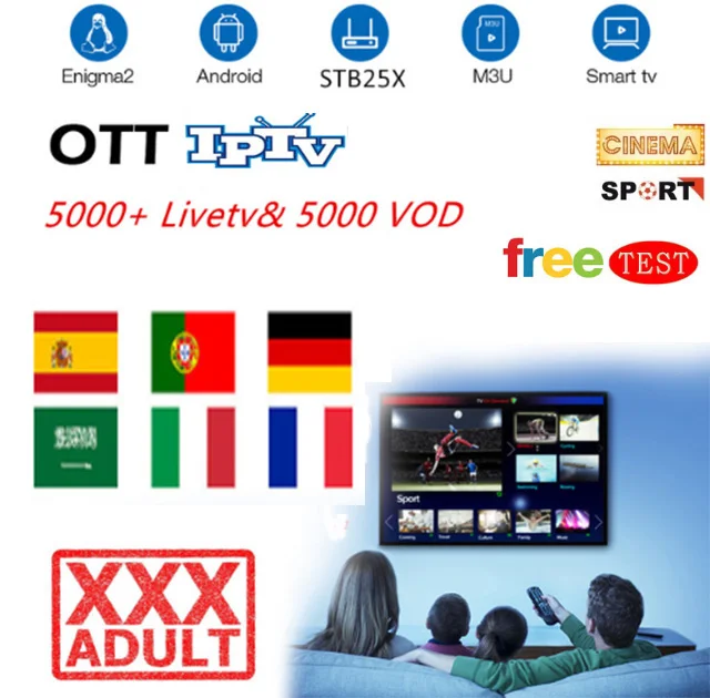 

IPTV Subscription 6400 Channels Arabic USA Canada Europe French Spain German UK Sweden Latino Stream Live Android Smart IPTV M3u