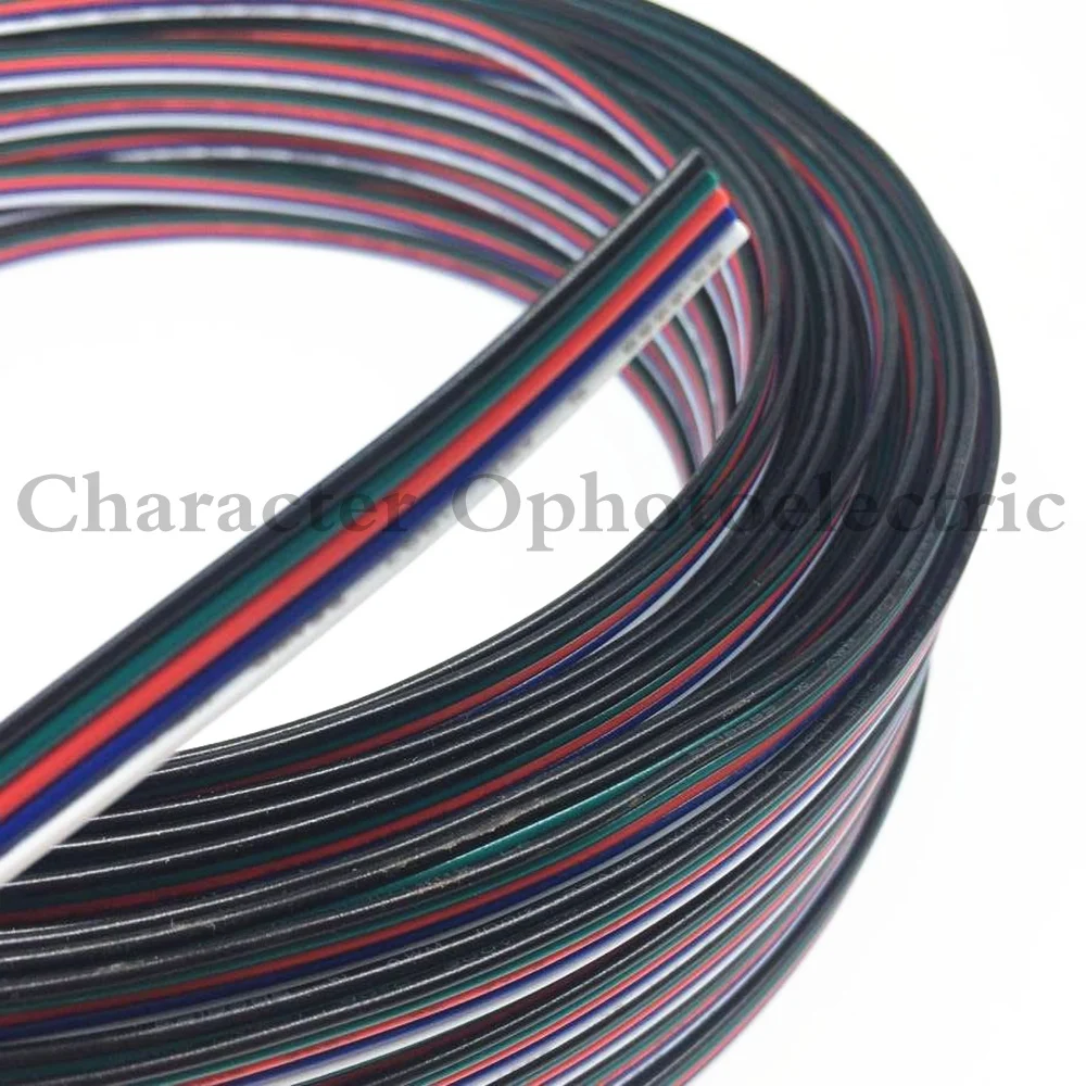 Кабель из луженой меди 22AWG 5 контактный RGB кабель изолированный провод ПВХ 22 awg