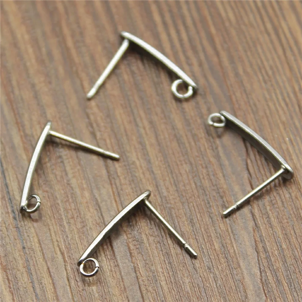 

15x3mm Earring Hooks Earring Findings Stainless Steel Simple Earrings Clasps Hooks Accessories