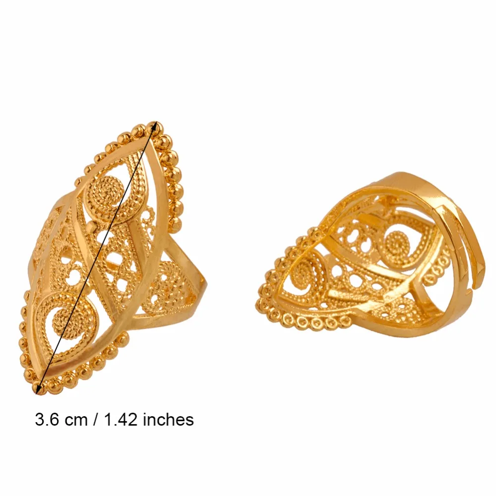Anniyo цвета золота эфиопское обручальное кольцо для женщин, арабский Ближний Восток Дубай ювелирные изделия невесты африканские подарки Новое поступление#094106
