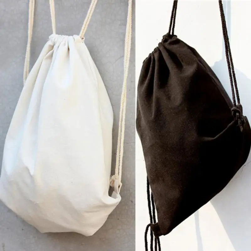 

High Quality Nylon Drawstring Bag String Sack Beach Women Men Travel Storage Package Teenagers Backpack Solid Color #20