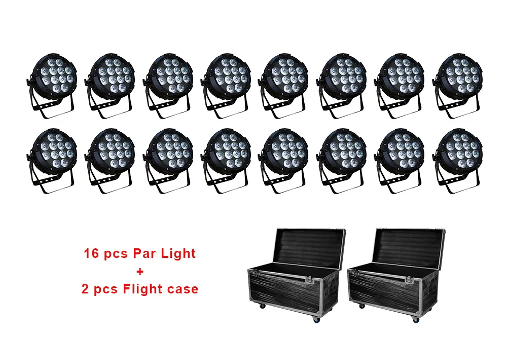 16pcs Waterproof 12*15w RGBWAP 6in1 LED Par Light