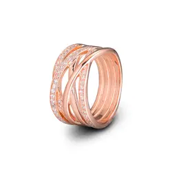 CKK кольца из стерлингового серебра 925 переплетены розовое золото для женщин оригинальный модные украшения решений юбилей подарок