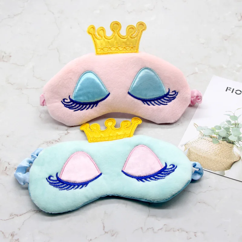 1PCS Crown Eye Mask Party Princess Color Variety Sleep Mask Sleeping Beauty Unicorn Eyeshade Suitable for Travel Home Plush Gift