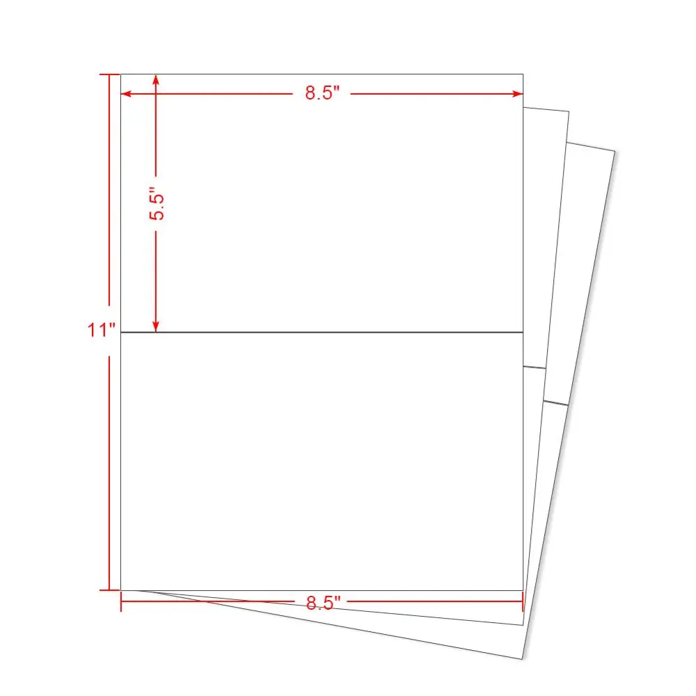 S 400 Shipping Labels Self Adhesive Half Sheet 5.5 x 8.5 USPS UPS FedEx