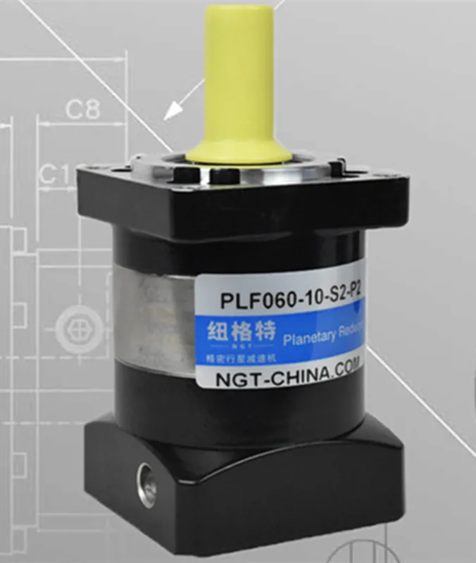 

PLF60-10-S2-P2 60mm planetary gear reducer Ratio 10:1 for NEMA23 stepper motor shaft 8mm