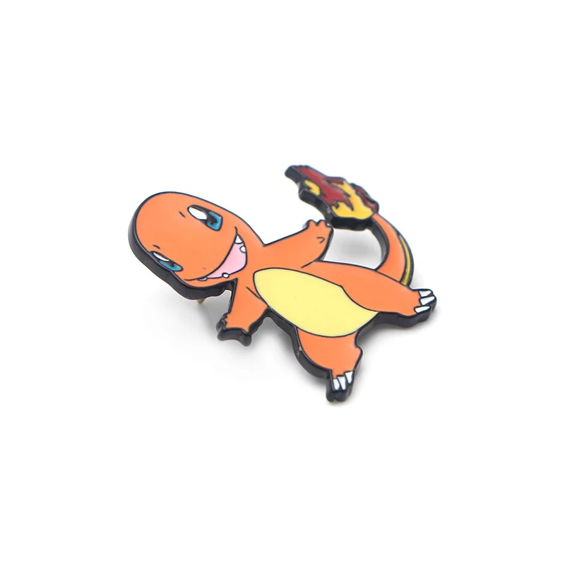 L3415 Charmander металлическая Эмаль Булавка для рюкзака/сумки/джинсовой одежды значок нагрудная булавка брошь бижутерия 1 шт