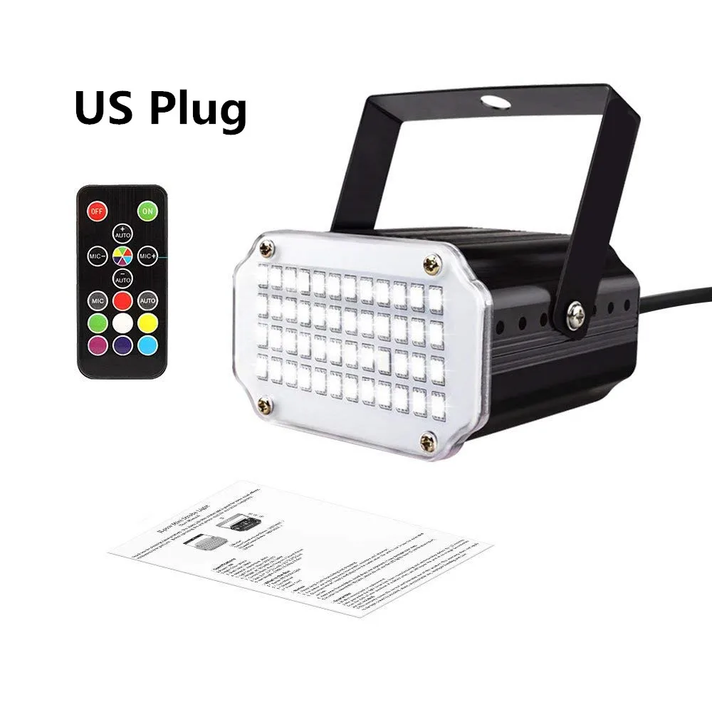 DJ Disco Strobe Light with Remote Sound Activated Music Control