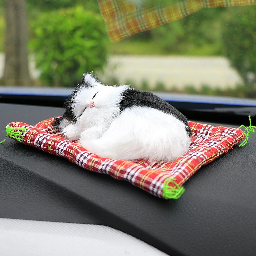 Автомобиль игрушки украшения милые симуляторы спящие кошки набор украшения автомобили милые плюшевые котята автомобиль милая кукла