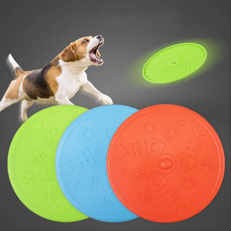 Dog Flying Disc Durable Plastic Catcher Toy 8 Inch Large Dog Chew Toy