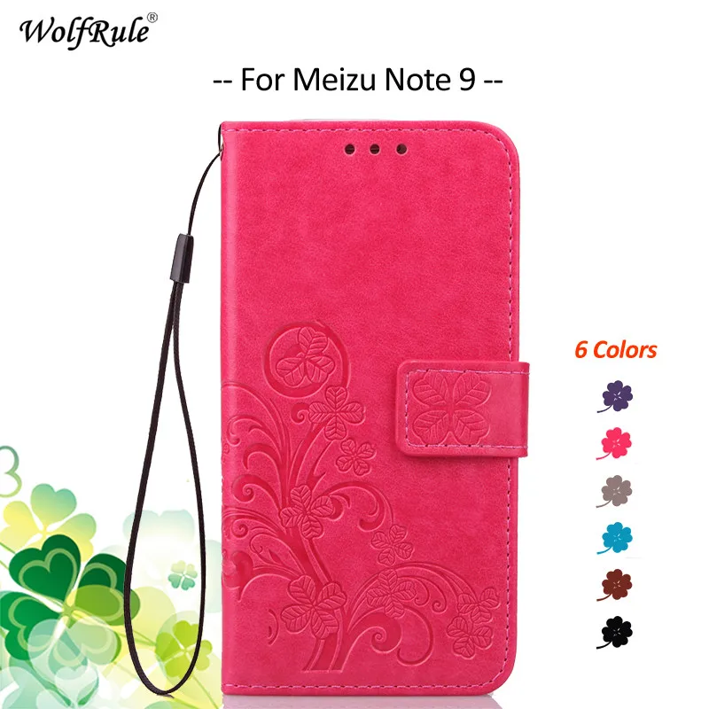 

For Cover Meizu Note 9 Case WolfRule Flip PU Card Holder Wallet Pouch Bumper Phone Bag Case For Meizu Note 9 Cover Funda 6.2''