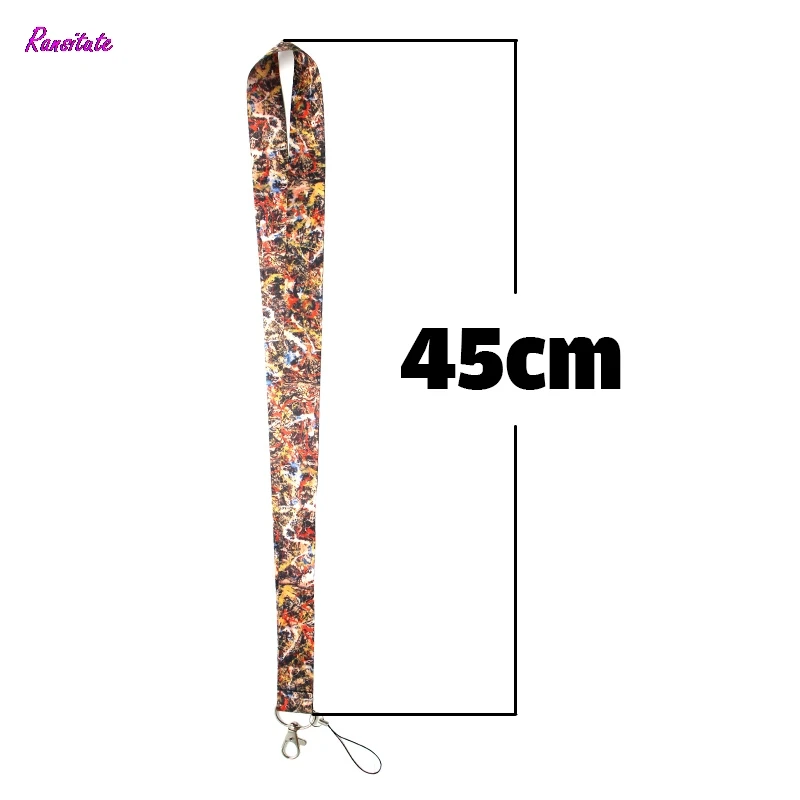 

Ransitute Jackson Pollock Mobile Phone Straps card holder bead keychain phones cameras webbing