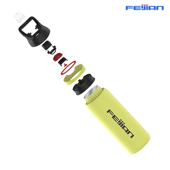 

FEIJIAN Thermos Bottle with Straw Lid Wide Mouth Vacuum Insulated Double Wall 18/8 Stainless Steel Powder Coated BPA Free