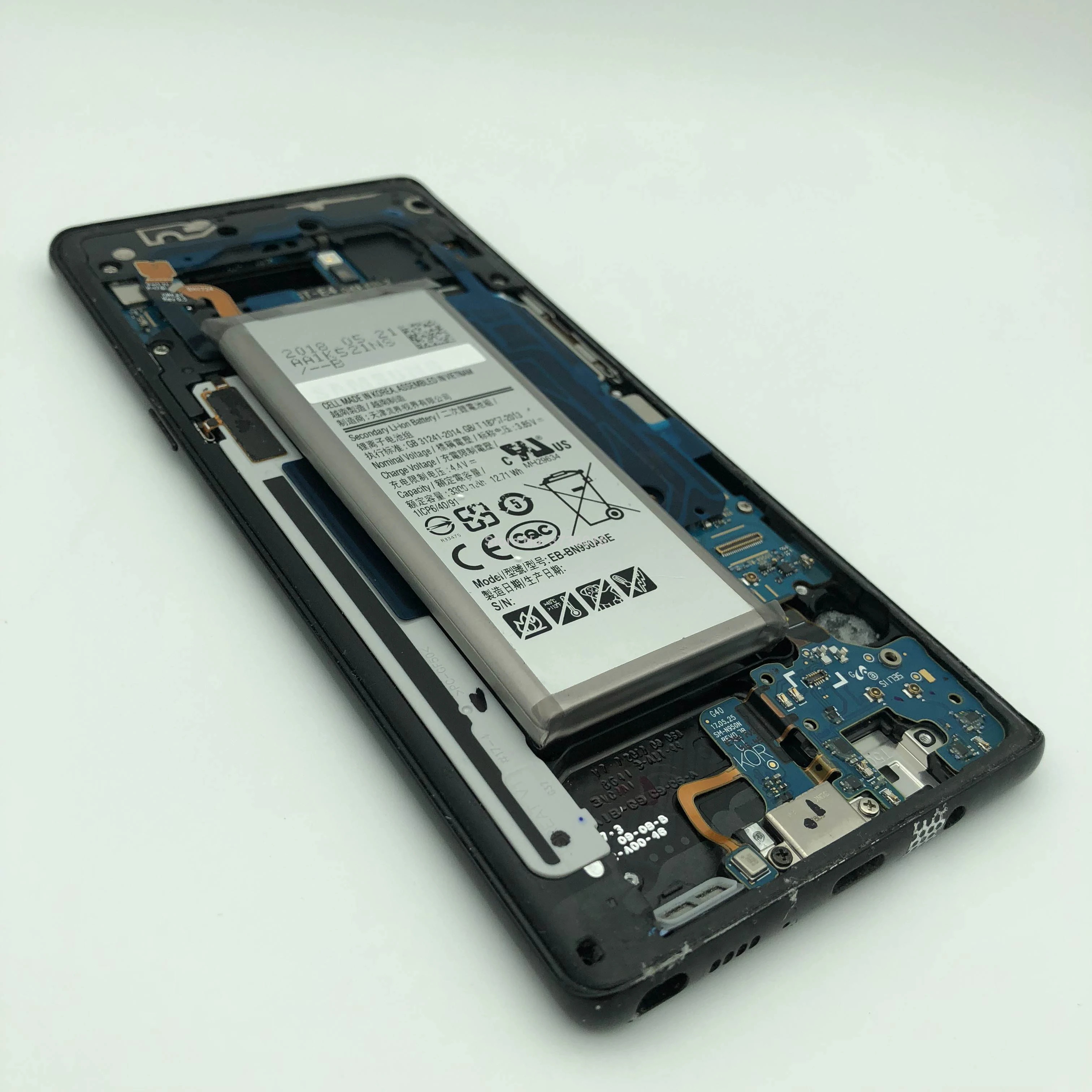 

LCD Screen Testing Motherboard For Samsung Note 8 N950F N950V N950A LCD Touch display test repair with middle frame battery