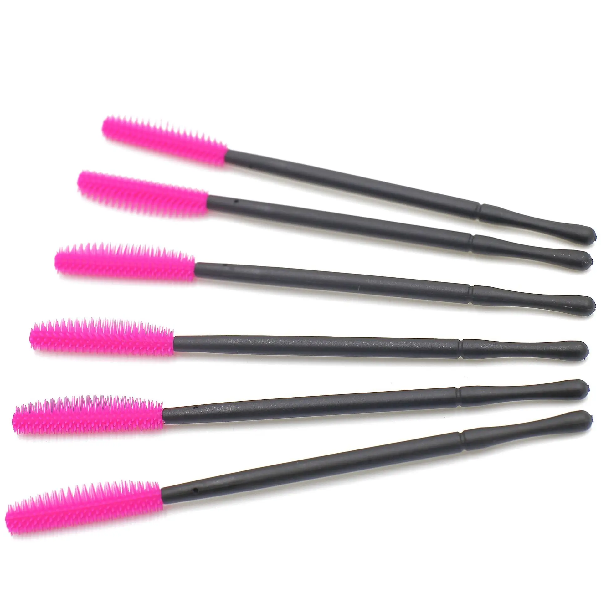 

50 Pieces/bag Silicone Eyelash Brush Mix Colors Disposable Mascara Wands Lashes Silicone Eyelash Brush Head Lashes FADVAN