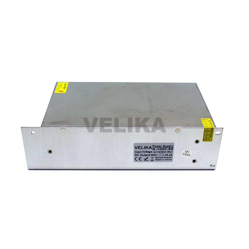 Переключатель Питание DC 55В 18.2A 1000 Вт импульсный трансформатор AC110V 220 V постоянного тока до DC55V Мощность принадлежности для видеонаблюдения 3D-принтеры шаговые двигатели CNC