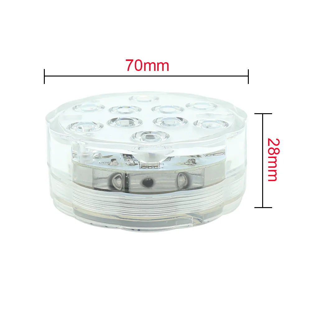 4PC 10-LEDs Underwater lamp IP68 Waterproof Multi Color Battery Operated Remote Control   lights for Hot Tub,Pond,Pool
