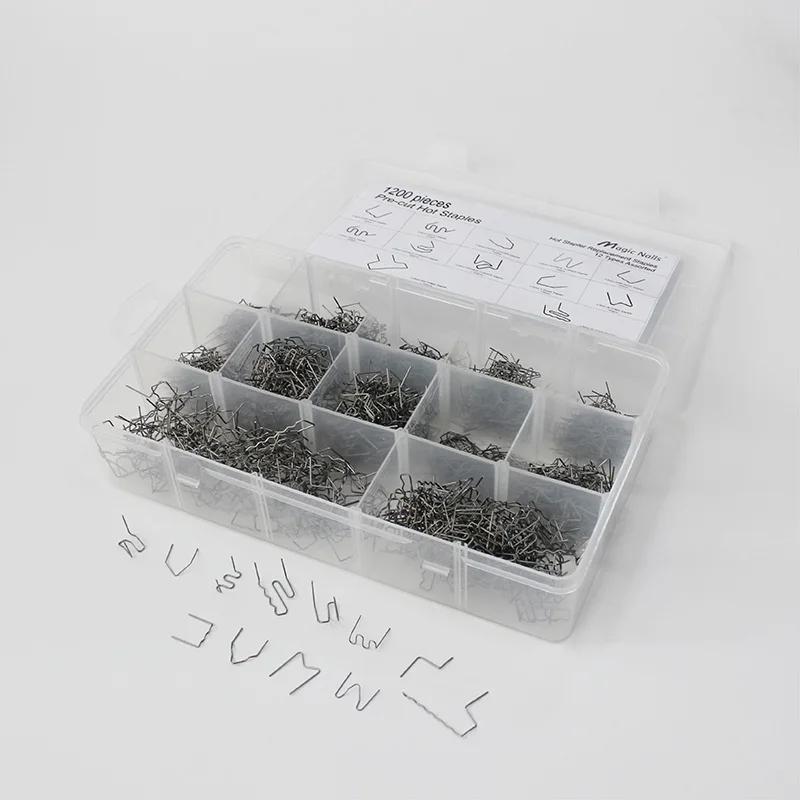 

Pre Cut Hot Stapler Replacement Staples Kit 1200pc Assorted Plastic Welding Car Maintenance Tools ST-1200P