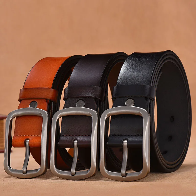 

Men's casual buckle scalpel leather leather belt for young and middle-aged men's fashion belt