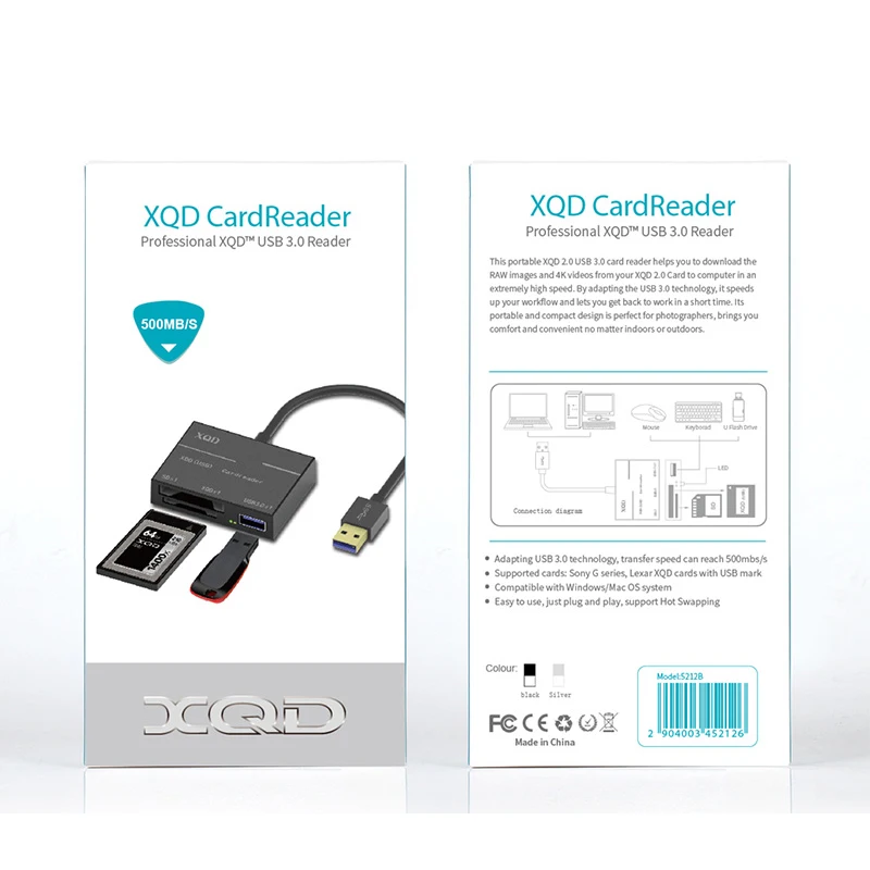 XQD SD кард-ридер до 500 МБ/с. высокое Скорость XQD2.0 USB3.0 концентратор Камера комплект адаптер