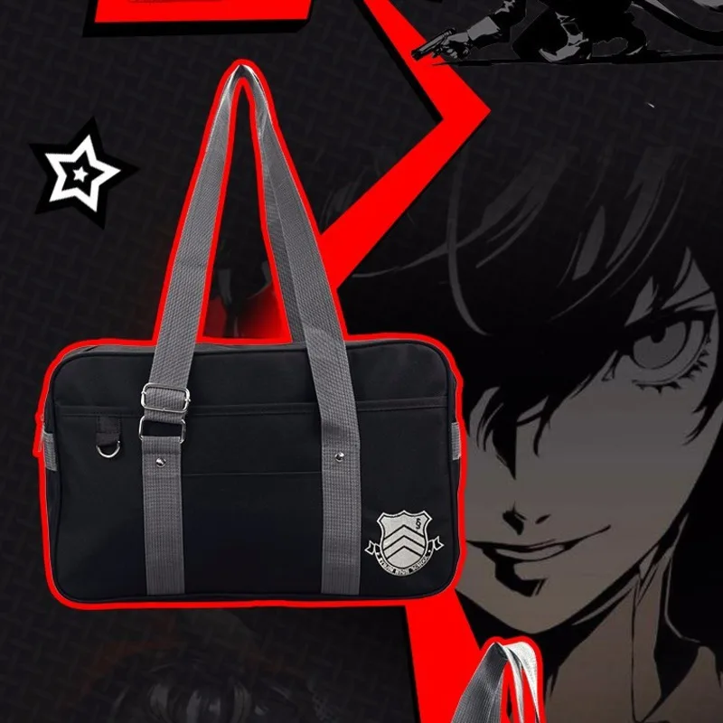Persona 5 холст школьная сумка Akira Kurusu косплей сумка аниме JK Униформа Оксфорд Повседневная сумка-мессенджер Студенческая книжная сумка