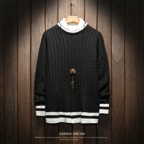 Christmas Men Sweaters Winter Clothes Plus Size Asian M-4XL 5XL 6XL Japan Style Casual Standard Designer Pullovers - Цвет: Z5120 ASIAN SIZE B