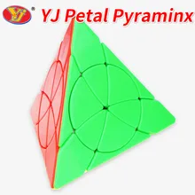 YJ Petal Pyra-Minx Stickerless Jinzita Pyramin speed Puzzle Yongjun игрушки волшебный куб 3x3x3 Cubo Magico игрушки для детей