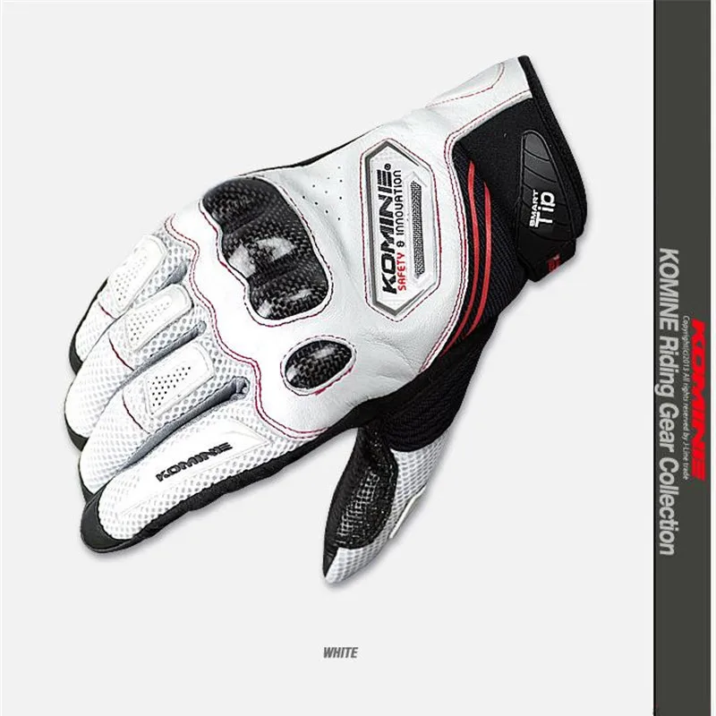 

Motorcycle Gloves Carbon Fiber Motor Gloves Lather Komine Racing Motorcycle Riding Gloves Leather Motocross men's Bicycle Glove