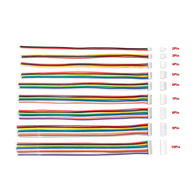 

10Set 150mm ZH-1.5 Wire Cable Connector DIY ZH-1.5 28AWG JST 2Pin-10Pin Electronic Line Single Connect Terminal Plug Connectors