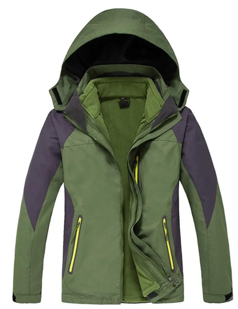Мужская и женская зимняя теплая походная куртка для отдыха на природе спортивная одежда+ флисовая ветрозащитная непромокаемая Верхняя одежда