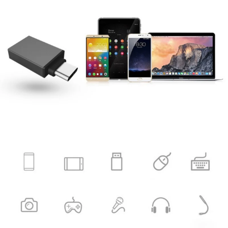 Mini Adapter USB3.1 Type-C To USB OTG Converte High Speed Charging Converters For Huawei Samsung Galaxy Note8 Mini Adapter USB3.1 Type-C To USB OTG Converte High Speed Charging Converters For Huawei Samsung Galaxy Note8