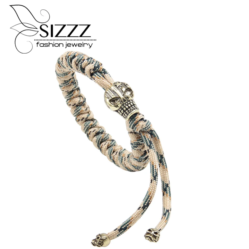 

SIZZZ 23CM*1CM Copper skull bracelet personality trend bracelet&bangles for women/men