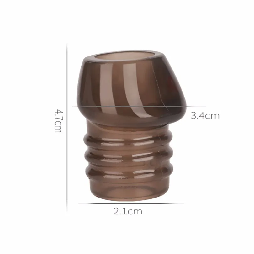 Adult accessory Flexible Glue Penis Sets Sex Products Men Delay Premature Lock Fine Sex Toys For Men Crystal set   (2)