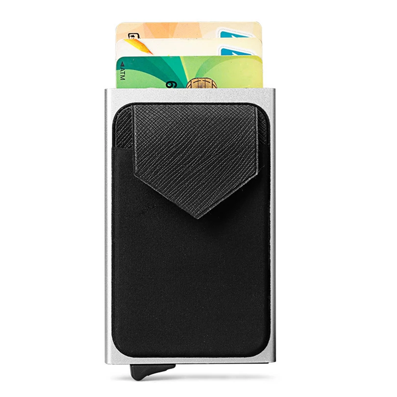 Vbiger RFID Lock Card Holder Automatic Pop Up Credit Card Case
