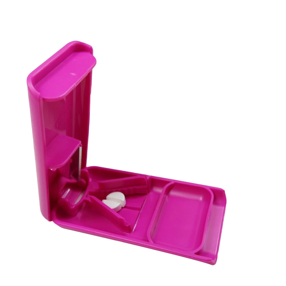 

OUNONA Pill Tablet Cutter Dose Divided Storage Box Case Medicine Pill Holder Splitter Divider Pill Case Box Container