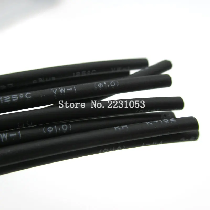 

5 Meters/LOT Black 1mm Heat Shrink Heatshrink Heat Shrinkable Tubing Tube Sleeving Wrap Wire Black Color