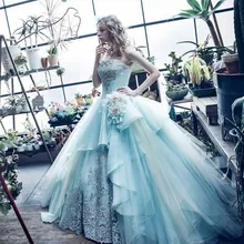 Мятно-зеленое вечернее платье Бальные платья robe de bal принцессы с кристаллами для платья для выпускного сладкий 16 бальное платье для особых случаев