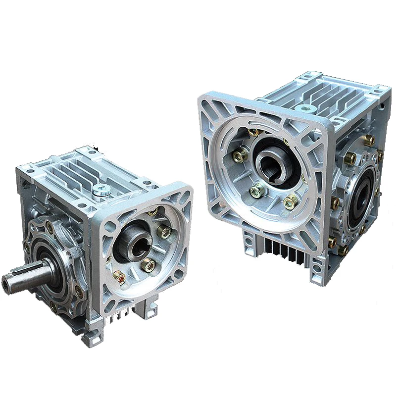 NMRV030-63B14 Worm Gear Box Speed Reducer Aluminum Alloy Ratio 1:7.5-1:80
