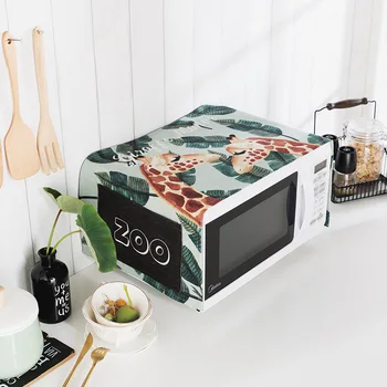 

NEW Nordic style Giraffe lovely Microwave Oven dust covers The oven shield Cloth art Rural style with Store content bag