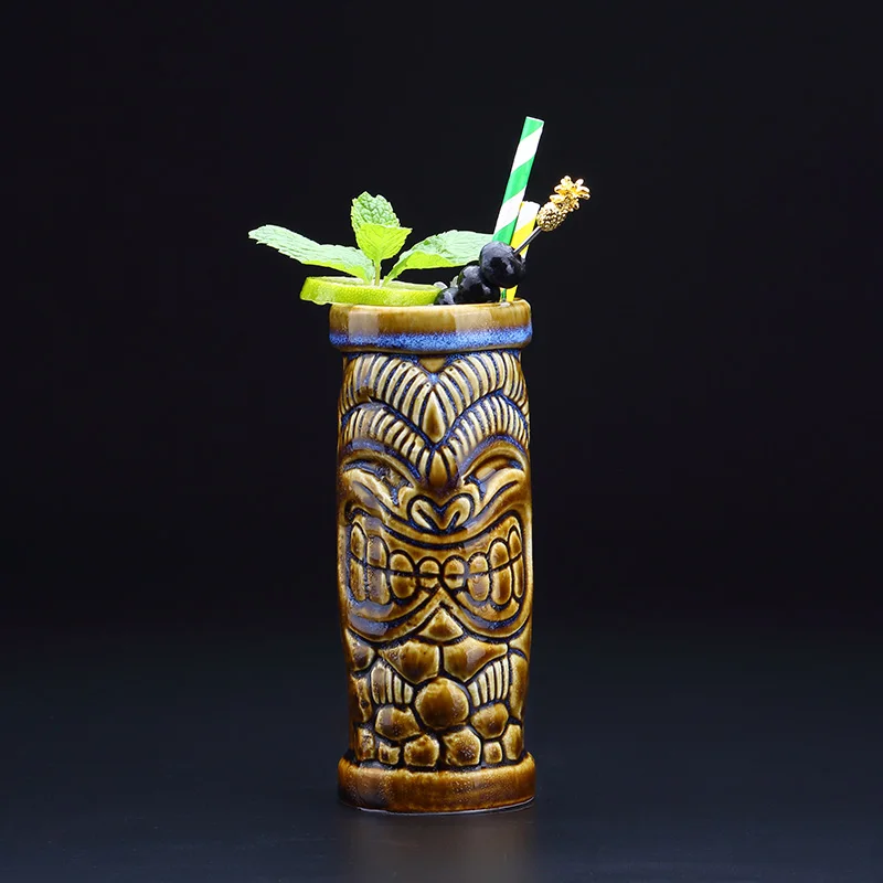 

390ml Creative Bar Soul Island Raiders Tiki Chicken Tail Glass Hawaiian Cocktail Cup Ceramic Cup WF503921