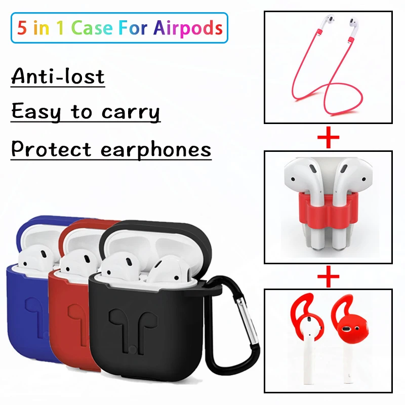 

Wireless Bluetooth Earphones Silicone Box Cover For Airpods Case Key Ring Dust Guard 6 Color Soft Case For TWS i12 i9s i10 i7s