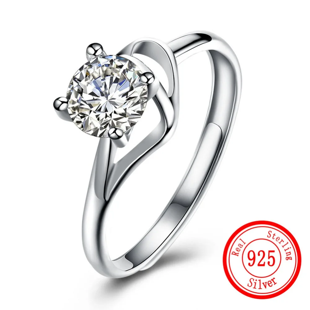 

Womens Sterling Silver 925 Ring Jewelry Anillos Mujer Standard Sterling Silver Woman Adjustable Zircon Rings Female Wedding Ring